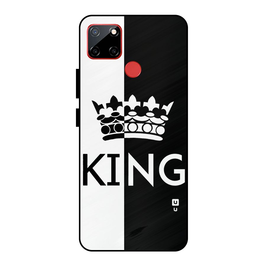 Aesthetic Crown King Metal Back Case for Realme C12