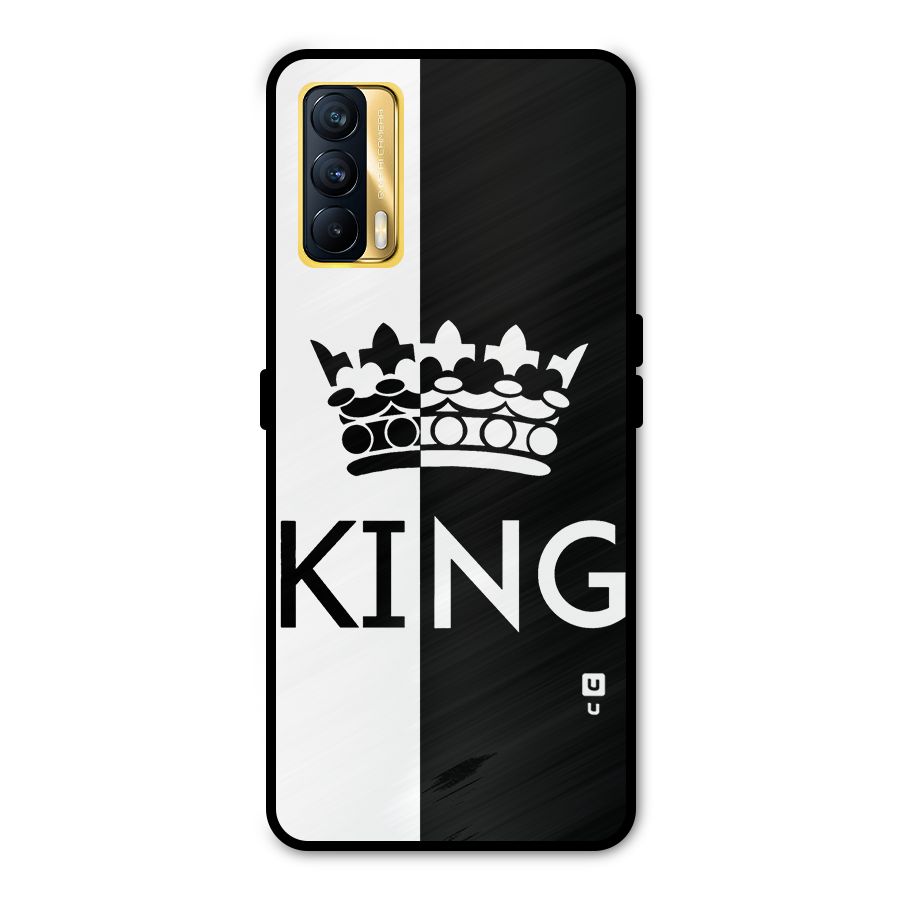 Aesthetic Crown King Metal Back Case for Realme X7
