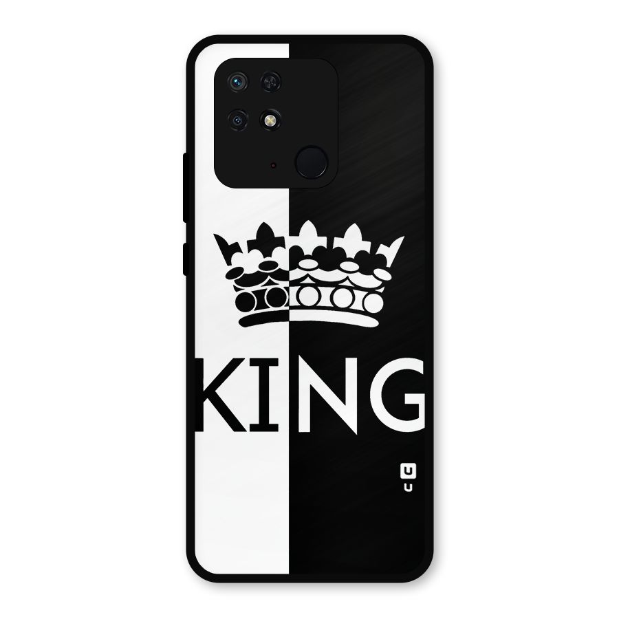 Aesthetic Crown King Metal Back Case for Redmi 10 Power