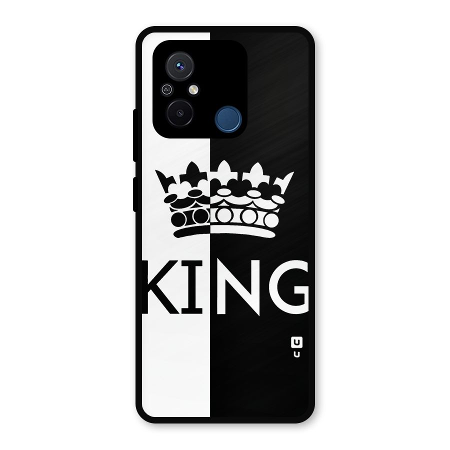 Aesthetic Crown King Metal Back Case for Redmi 12C