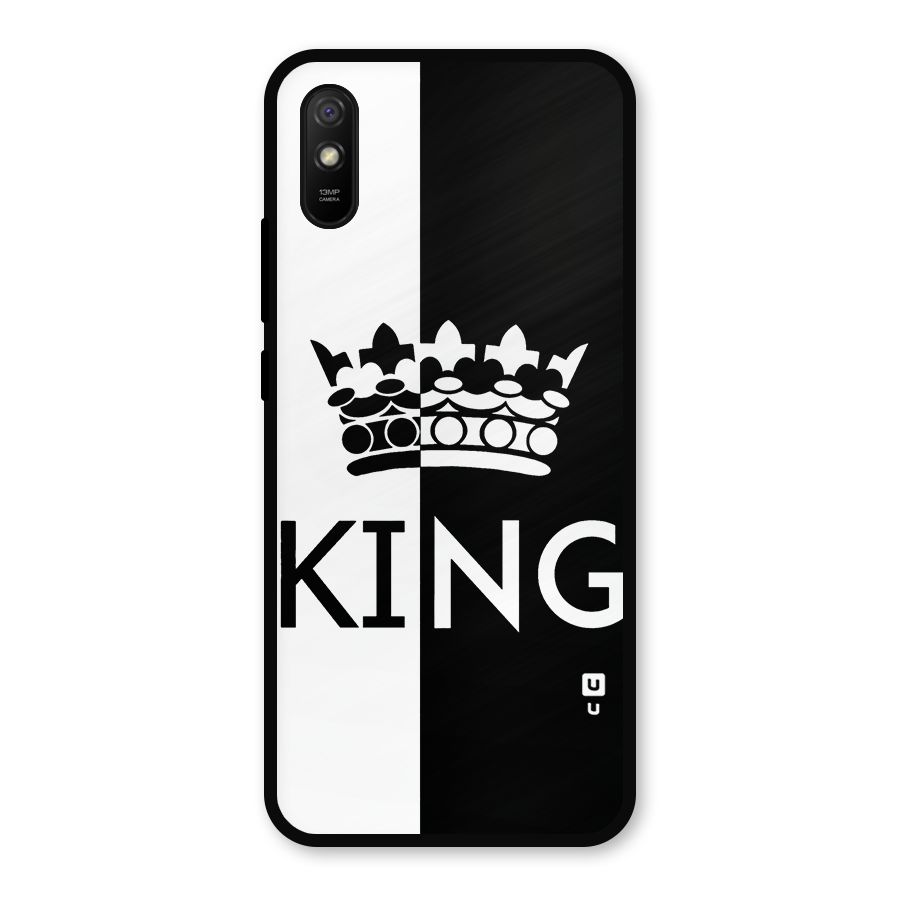 Aesthetic Crown King Metal Back Case for Redmi 9i