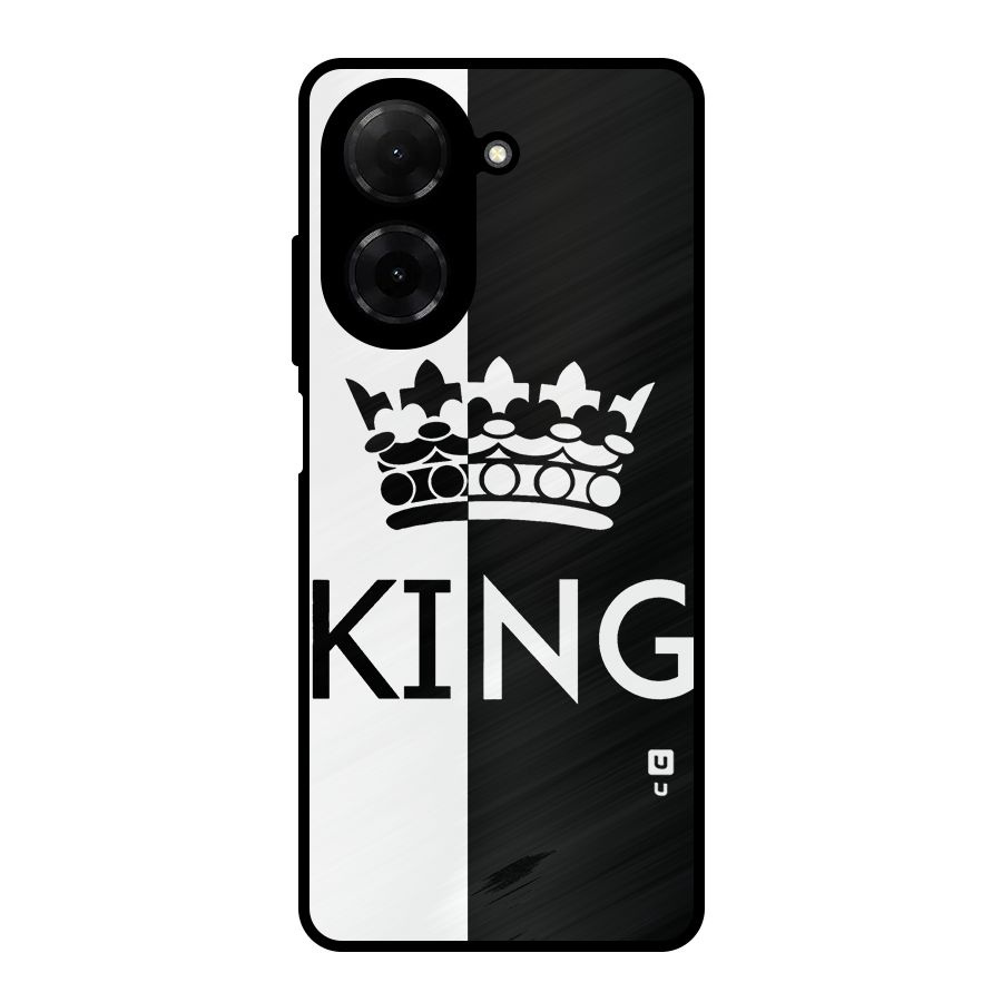 Aesthetic Crown King Metal Back Case for Redmi A5 4G