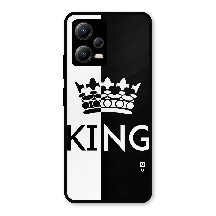 Aesthetic Crown King Metal Back Case for Redmi Note 12 5G