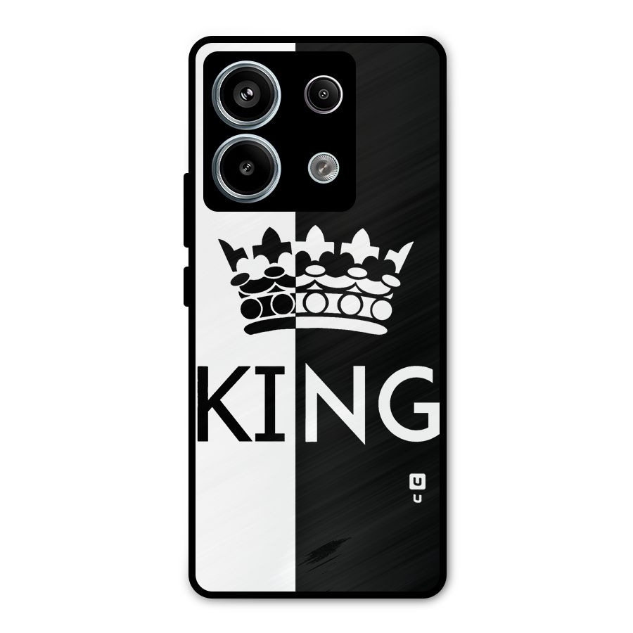Aesthetic Crown King Metal Back Case for Redmi Note 13 Pro 5G