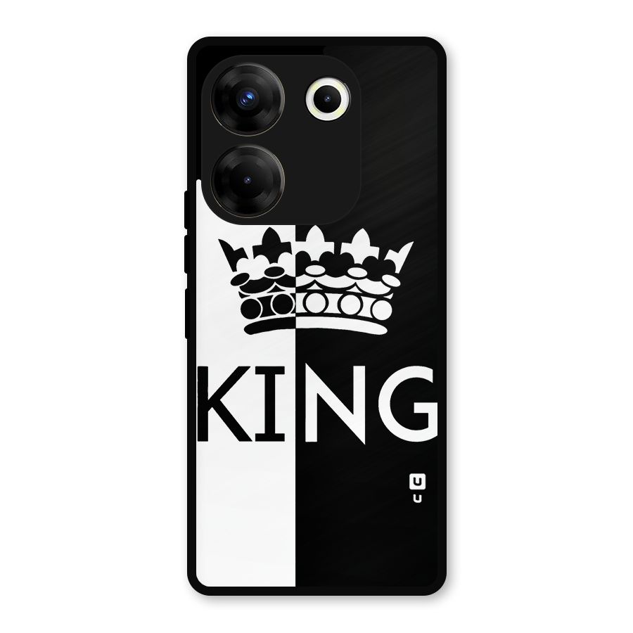 Aesthetic Crown King Metal Back Case for Tecno Camon 20