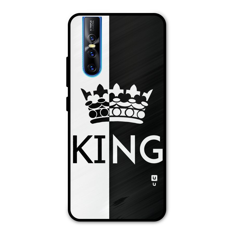 Aesthetic Crown King Metal Back Case for Vivo V15 Pro