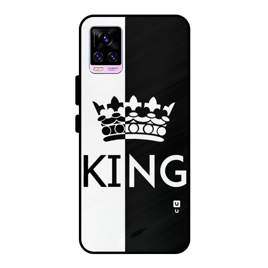 Aesthetic Crown King Metal Back Case for Vivo V20 Pro