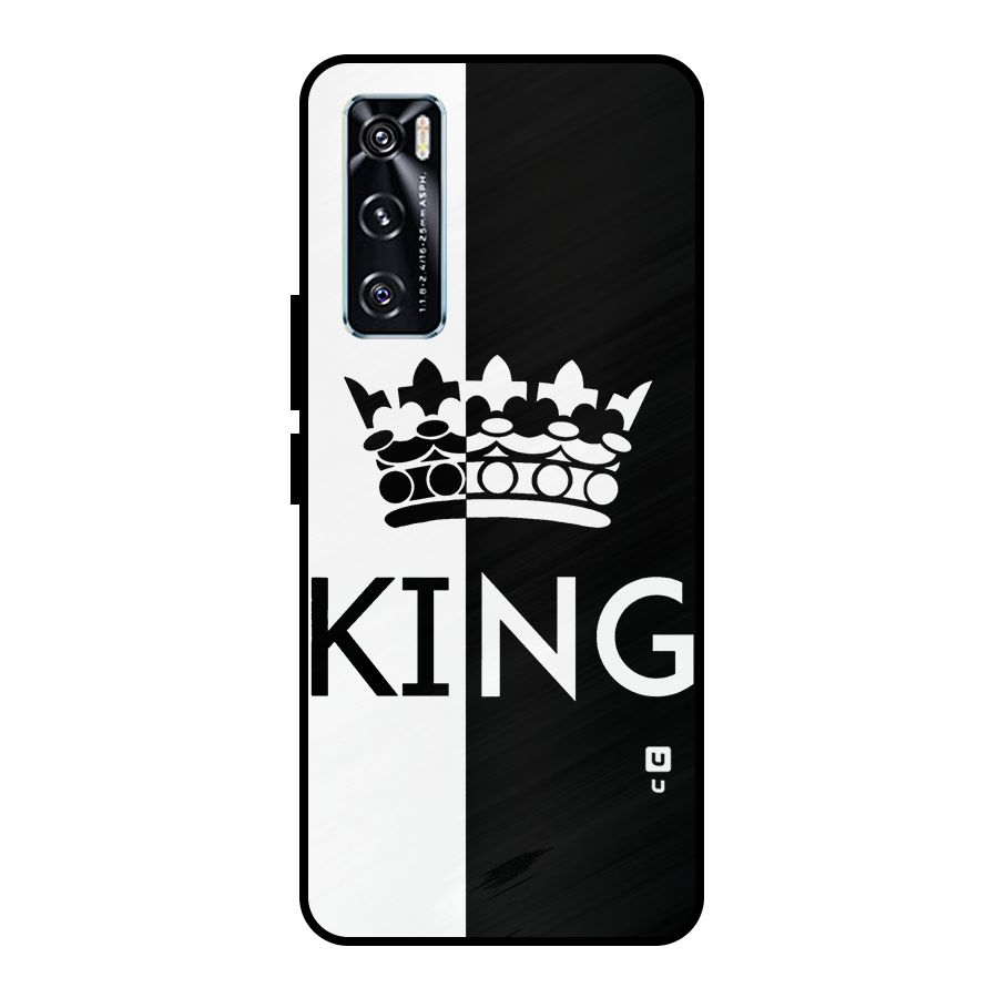 Aesthetic Crown King Metal Back Case for Vivo V20 SE