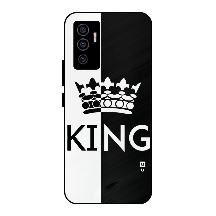 Aesthetic Crown King Metal Back Case for Vivo V23e