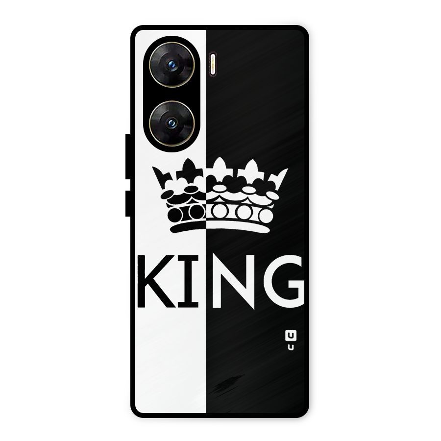 Aesthetic Crown King Metal Back Case for Vivo V29e