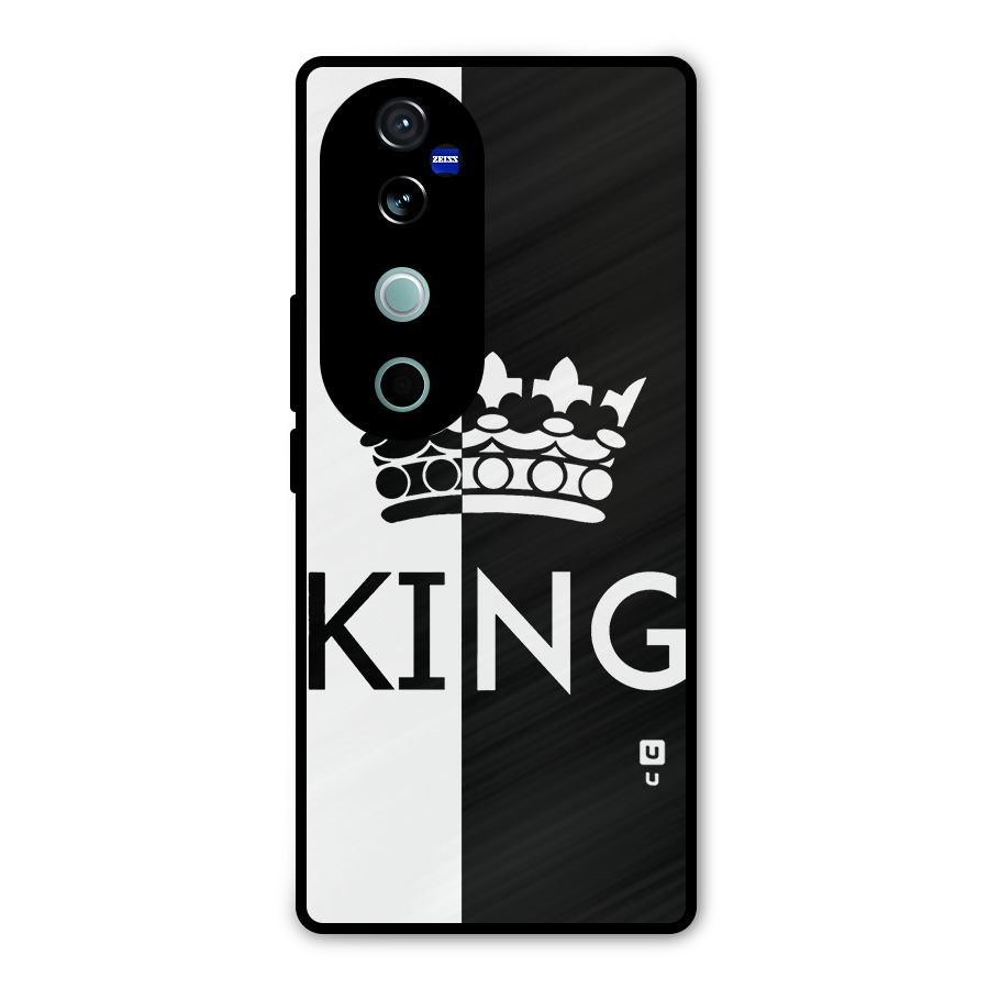 Aesthetic Crown King Metal Back Case for Vivo V40 Pro