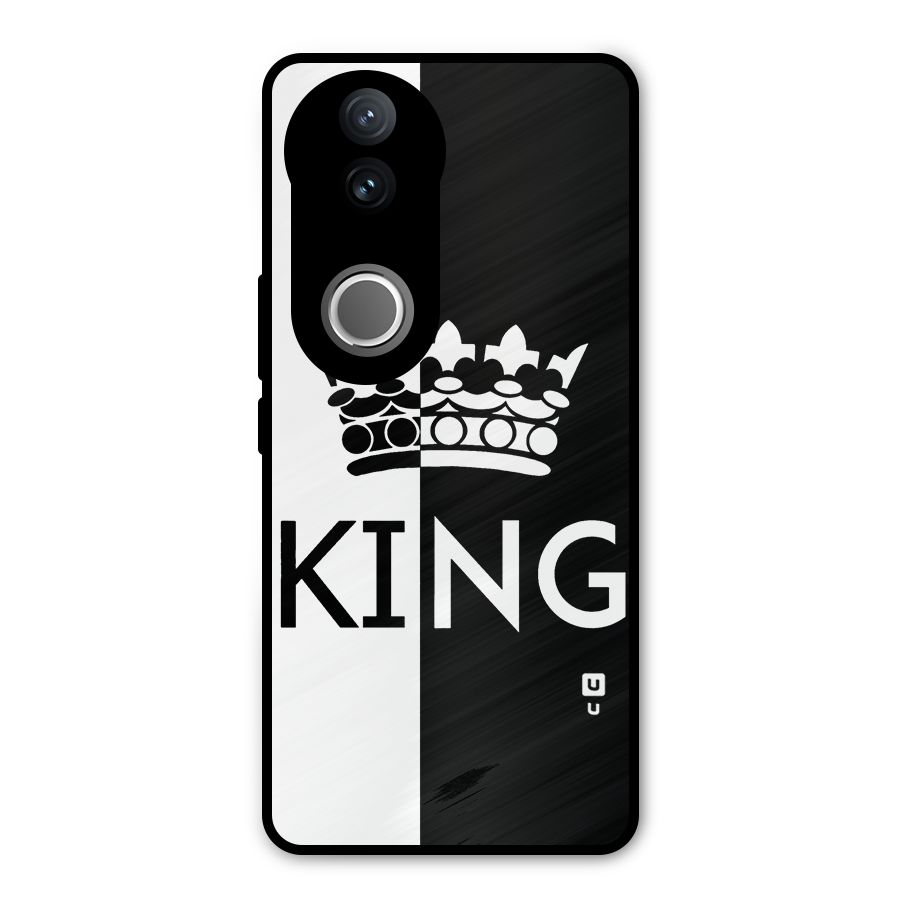 Aesthetic Crown King Metal Back Case for Vivo V50e