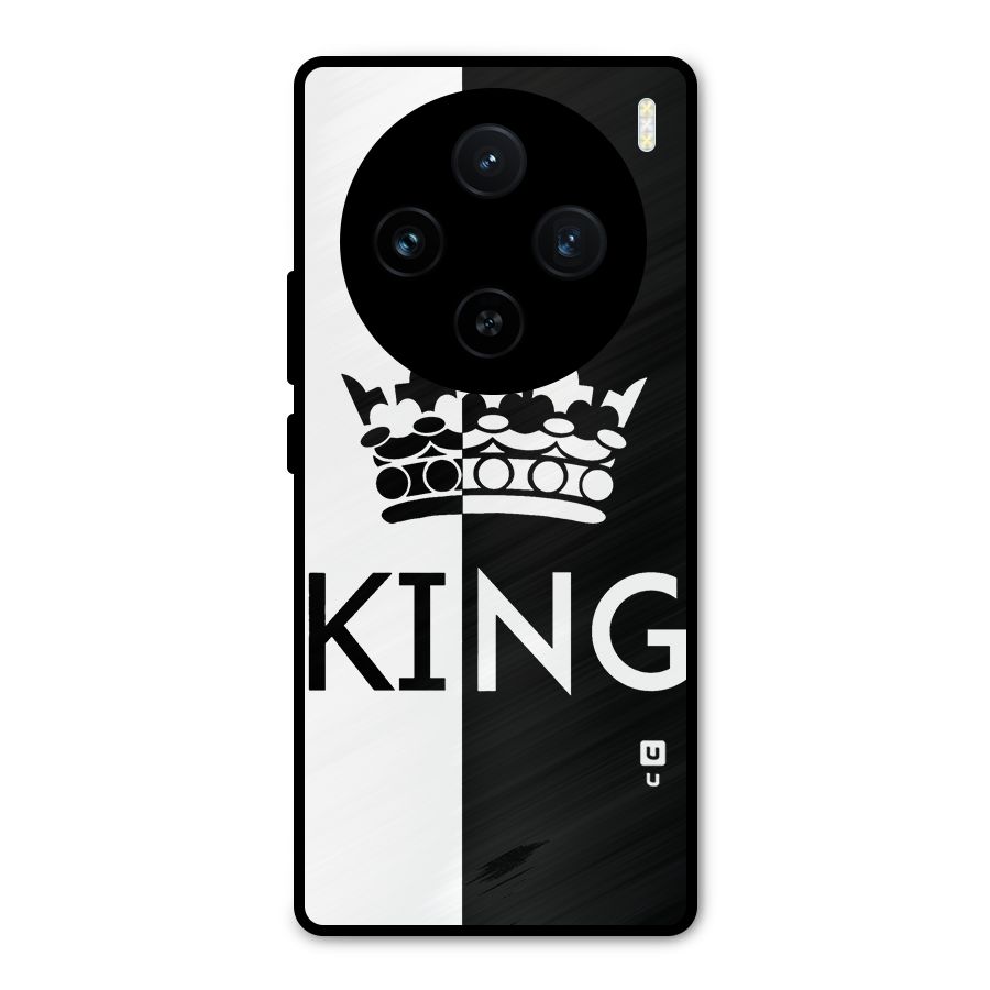 Aesthetic Crown King Metal Back Case for Vivo X100