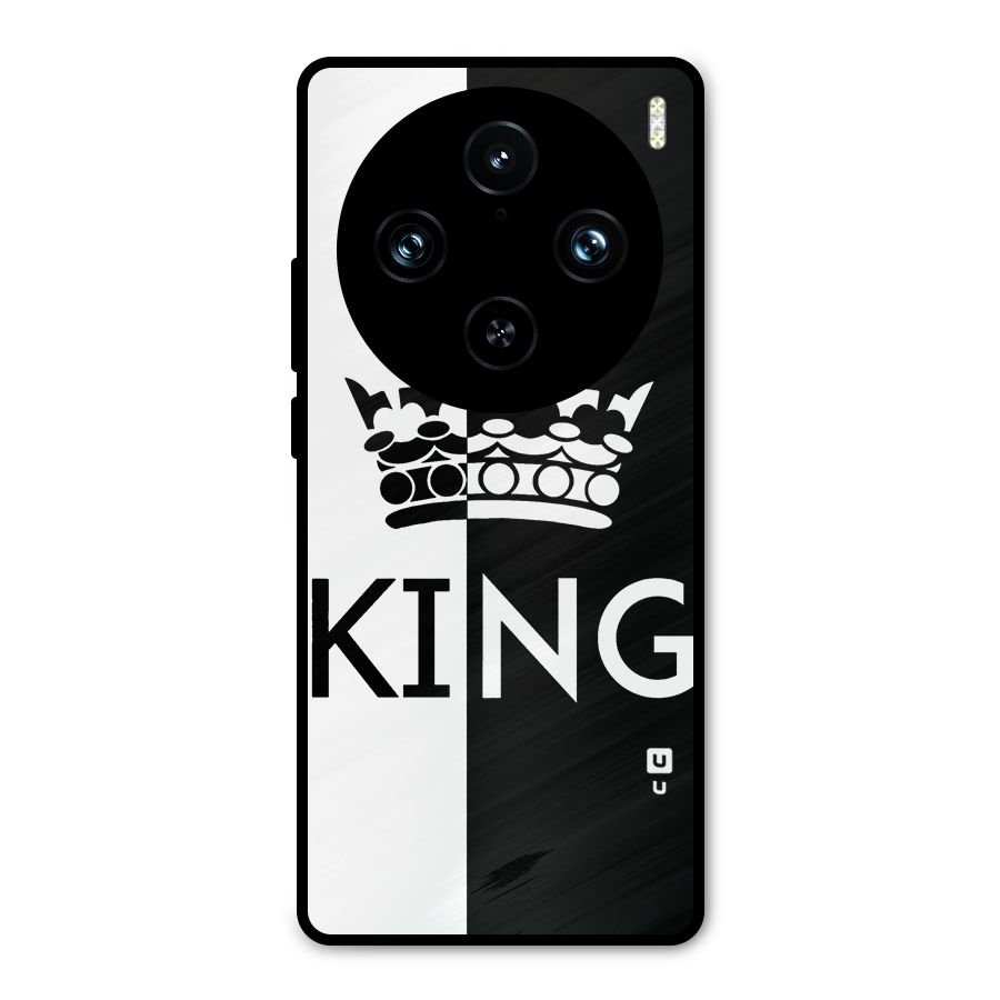 Aesthetic Crown King Metal Back Case for Vivo X100 Pro