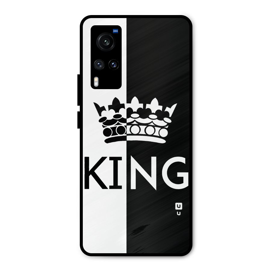 Aesthetic Crown King Metal Back Case for Vivo X60