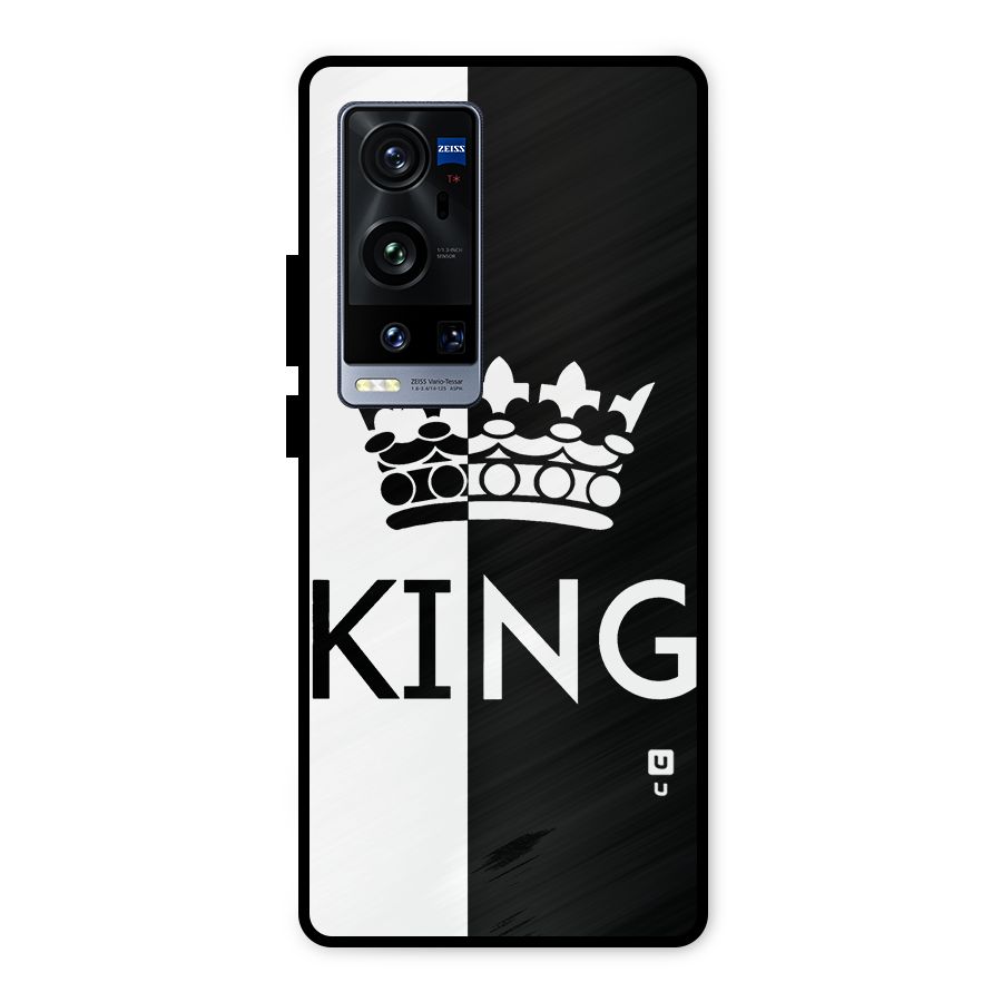 Aesthetic Crown King Metal Back Case for Vivo X60 Pro Plus