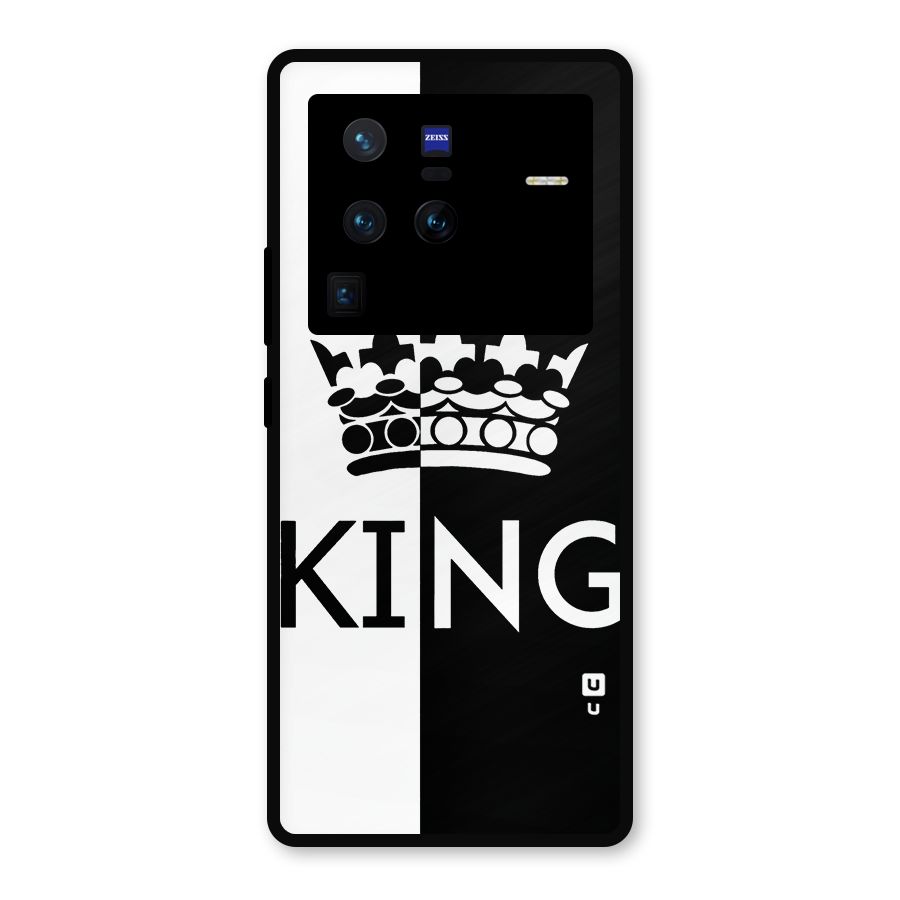 Aesthetic Crown King Metal Back Case for Vivo X80 Pro