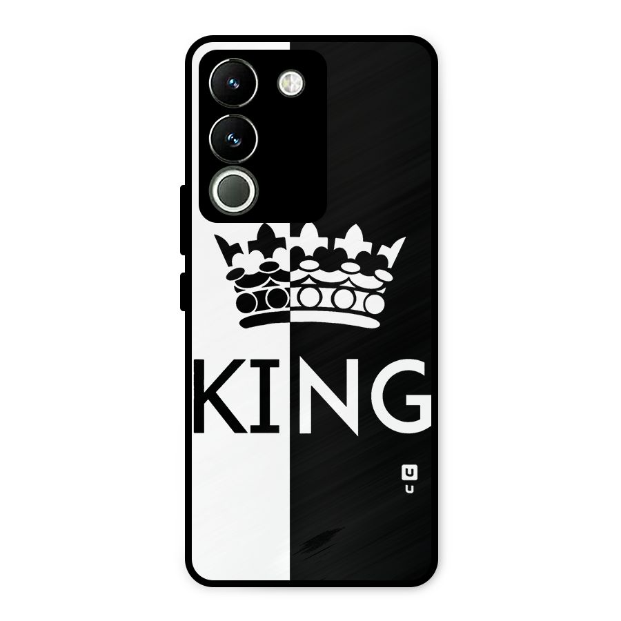 Aesthetic Crown King Metal Back Case for Vivo Y200