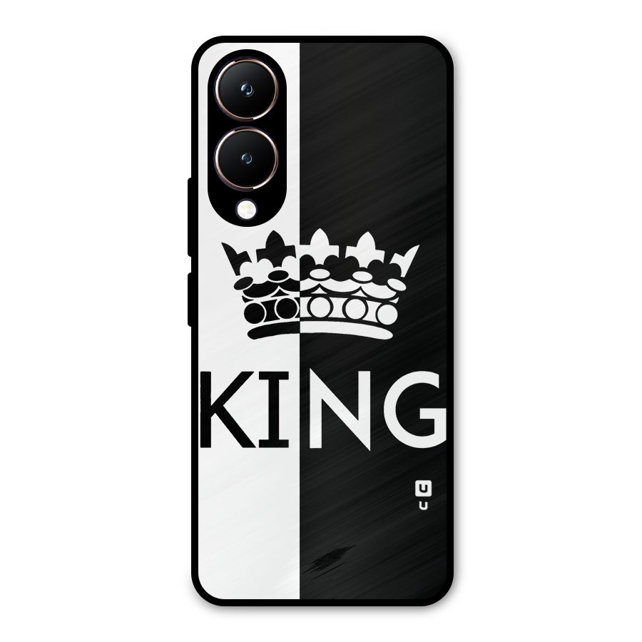 Aesthetic Crown King Metal Back Case for Vivo Y28