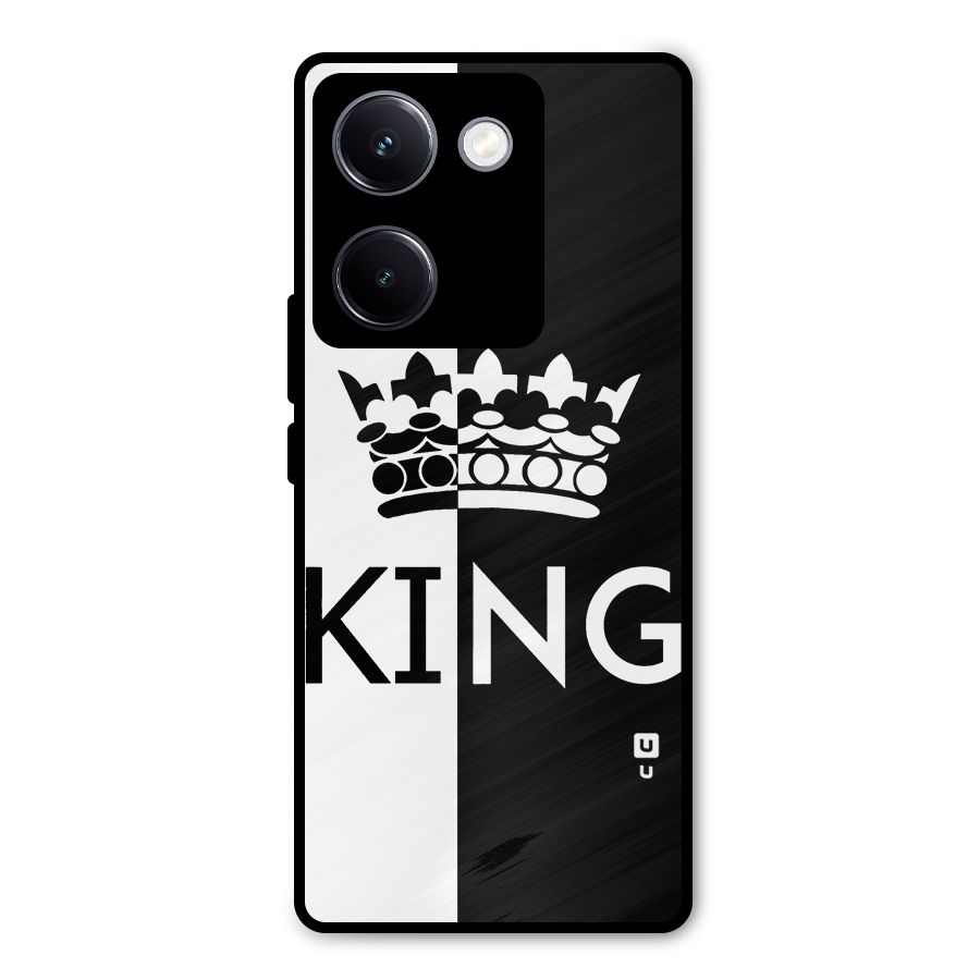 Aesthetic Crown King Metal Back Case for Vivo Y300 Plus