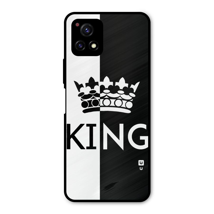 Aesthetic Crown King Metal Back Case for Vivo Y72 5G