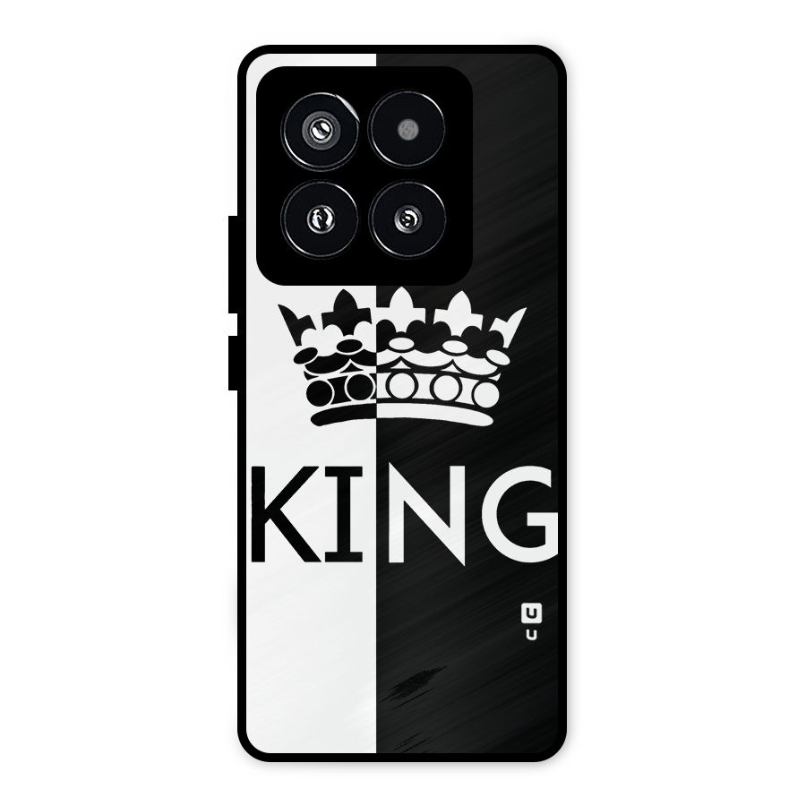 Aesthetic Crown King Metal Back Case for Xiaomi 14 Pro