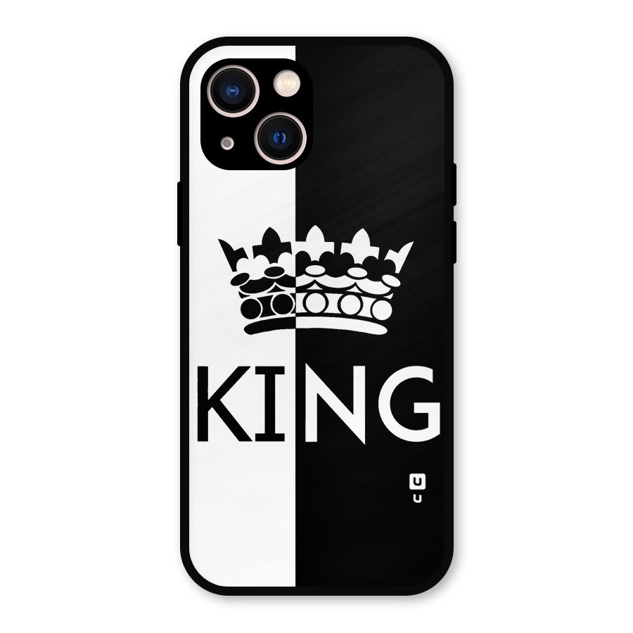 Aesthetic Crown King Metal Back Case for iPhone 13
