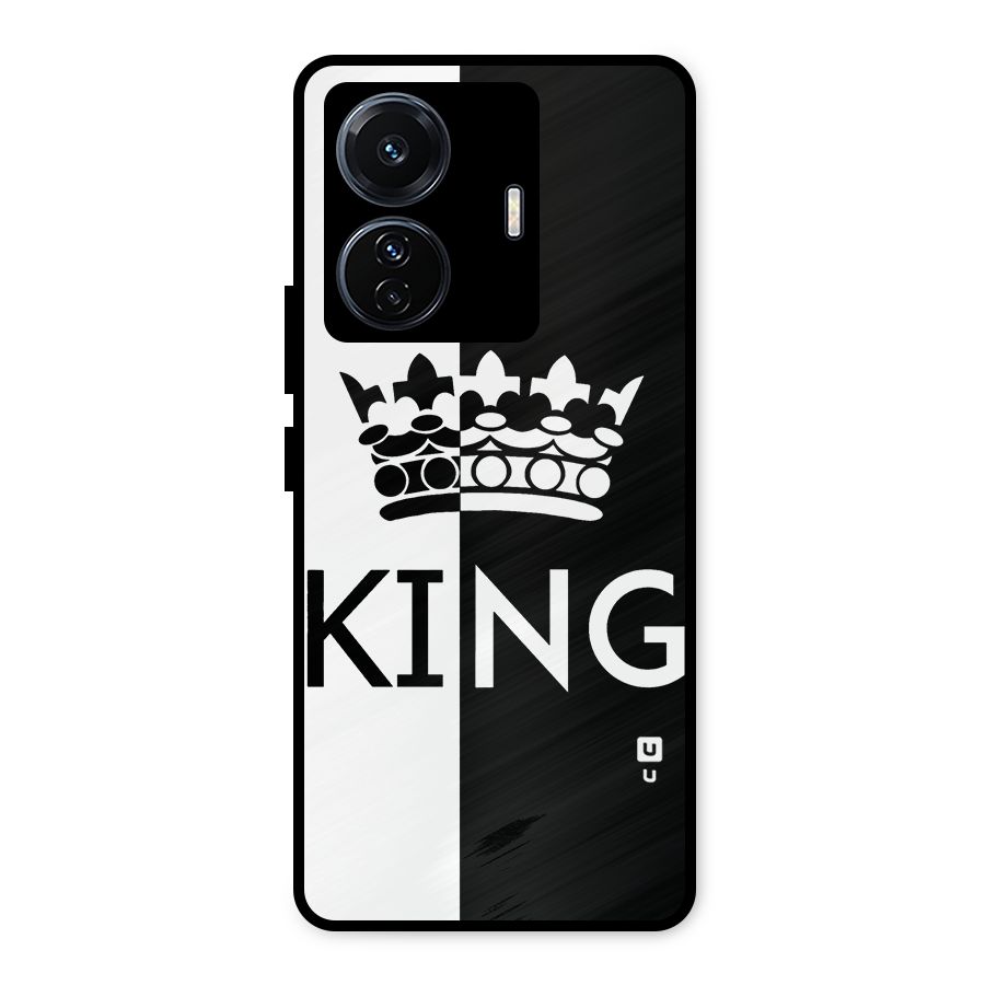 Aesthetic Crown King Metal Back Case for iQOO Z6