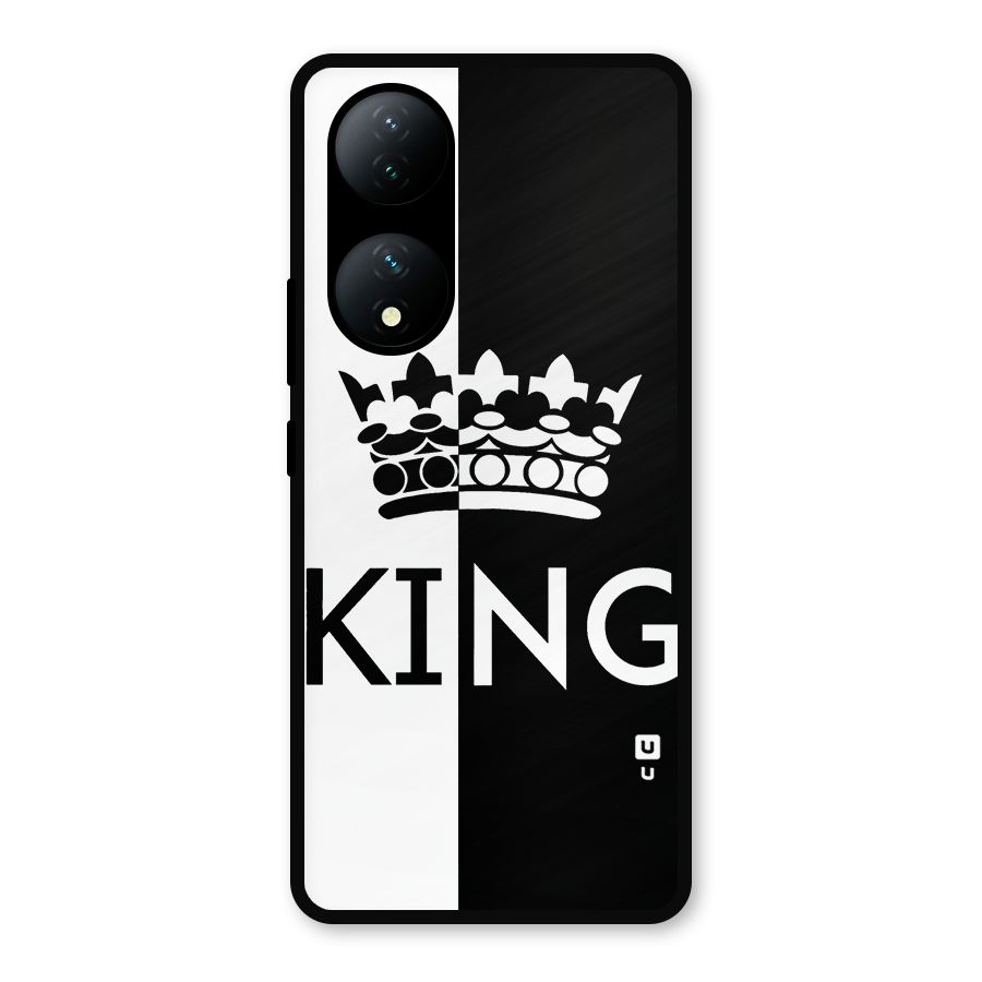 Aesthetic Crown King Metal Back Case for iQOO Z7