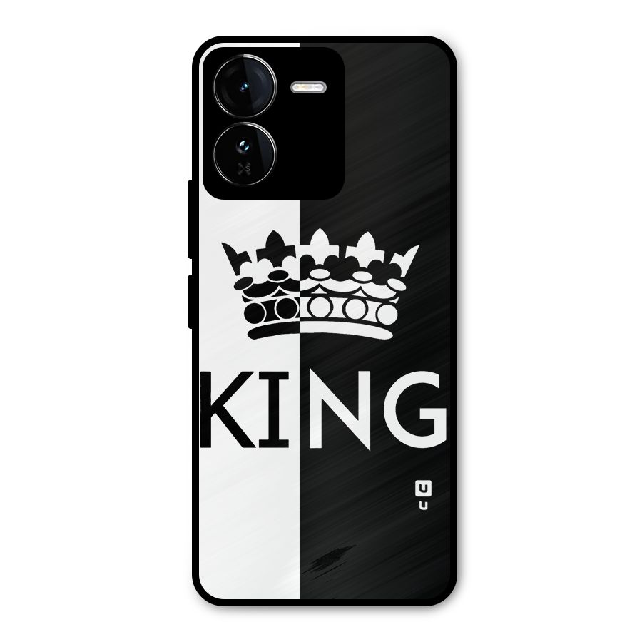 Aesthetic Crown King Metal Back Case for iQOO Z9