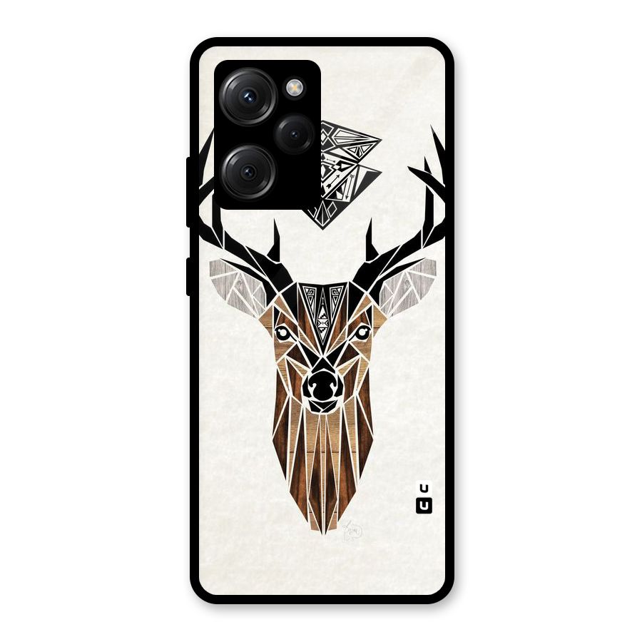 Aesthetic Deer Design Glass Back Case for Poco X5 Pro