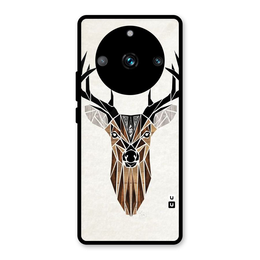 Aesthetic Deer Design Glass Back Case for Realme 11 Pro Plus