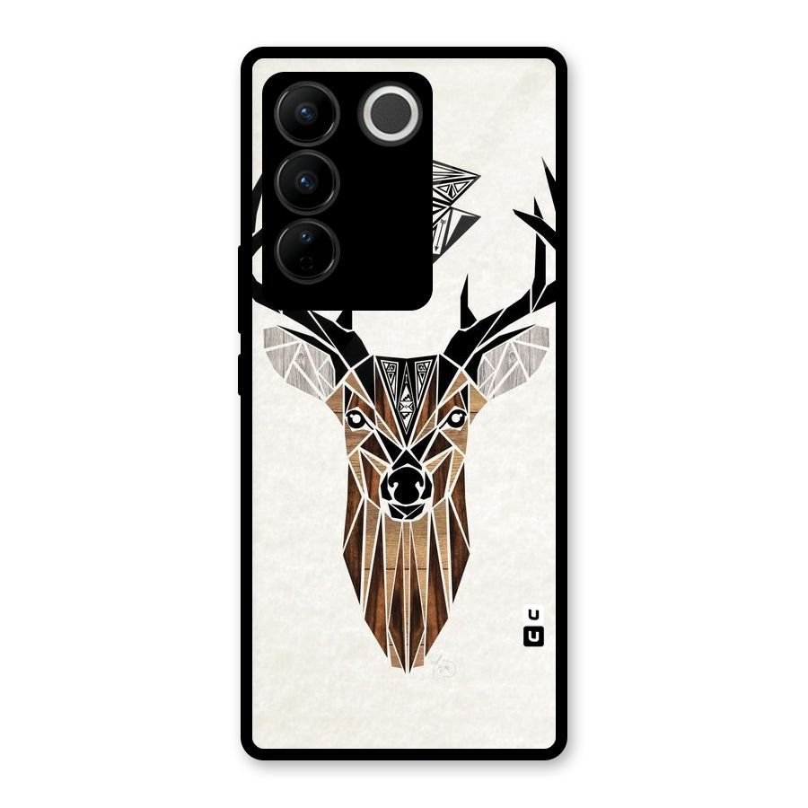 Aesthetic Deer Design Glass Back Case for Vivo V27