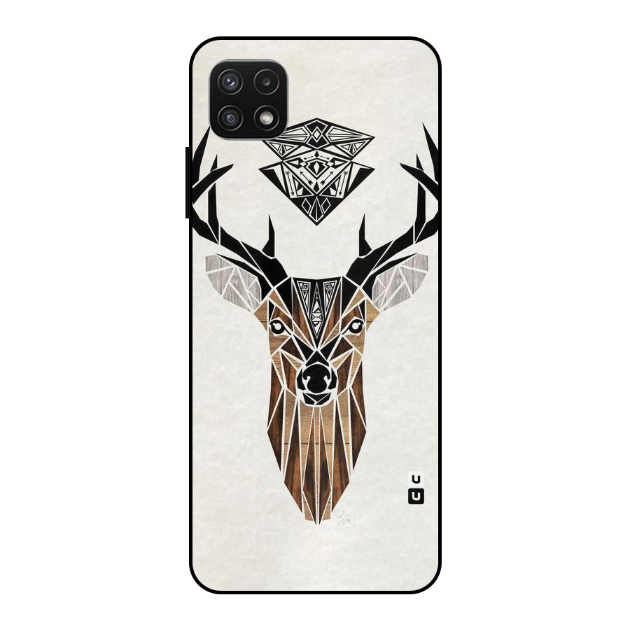 Aesthetic Deer Design Metal Back Case for Galaxy A22 5G