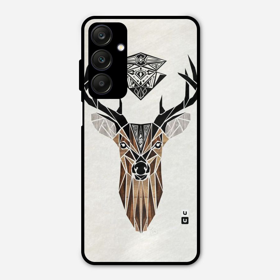 Aesthetic Deer Design Metal Back Case for Galaxy A25 5G