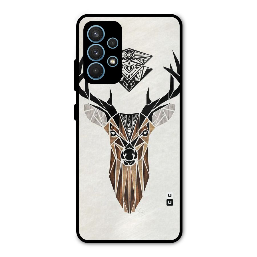 Aesthetic Deer Design Metal Back Case for Galaxy A32