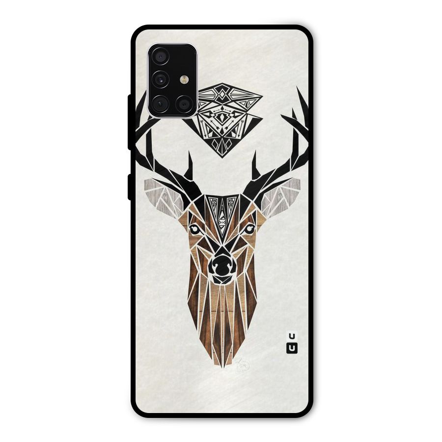 Aesthetic Deer Design Metal Back Case for Galaxy A51