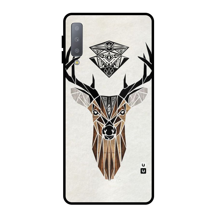 Aesthetic Deer Design Metal Back Case for Galaxy A7 (2018)