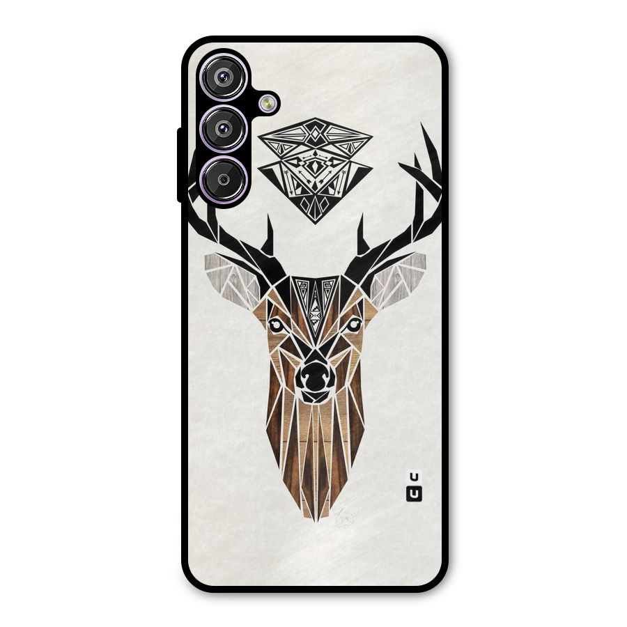 Aesthetic Deer Design Metal Back Case for Galaxy M15