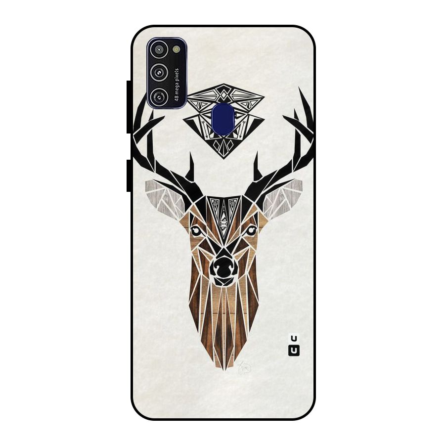 Aesthetic Deer Design Metal Back Case for Galaxy M21