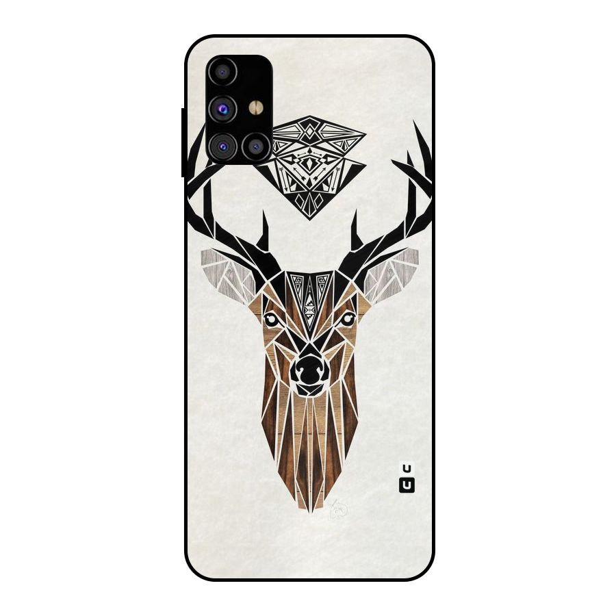 Aesthetic Deer Design Metal Back Case for Galaxy M31s