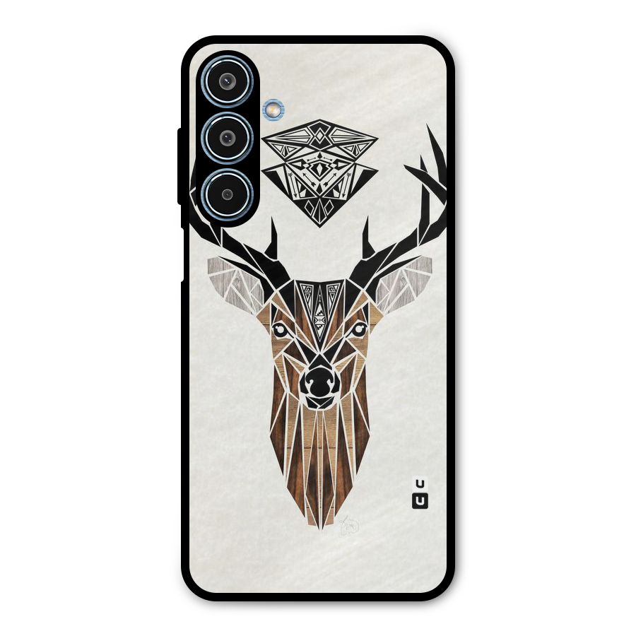 Aesthetic Deer Design Metal Back Case for Galaxy M35