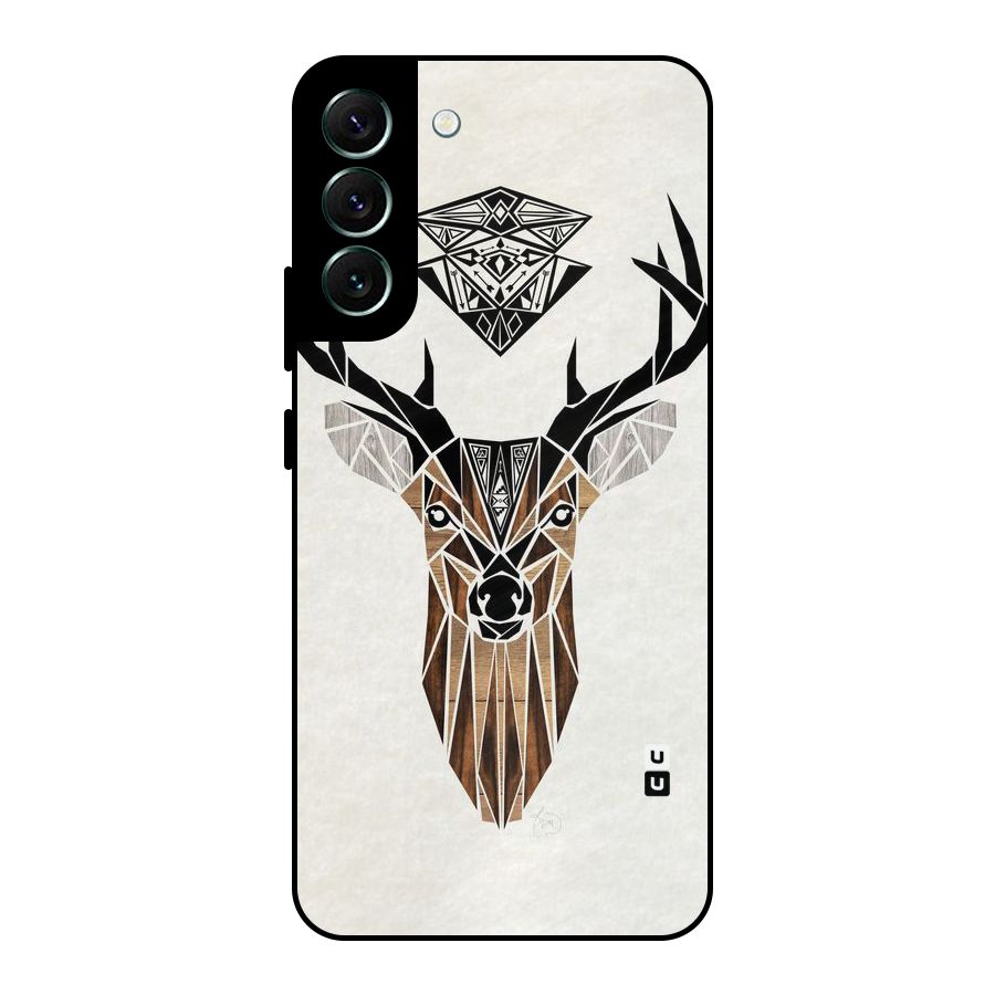 Aesthetic Deer Design Metal Back Case for Galaxy S22 Plus 5G