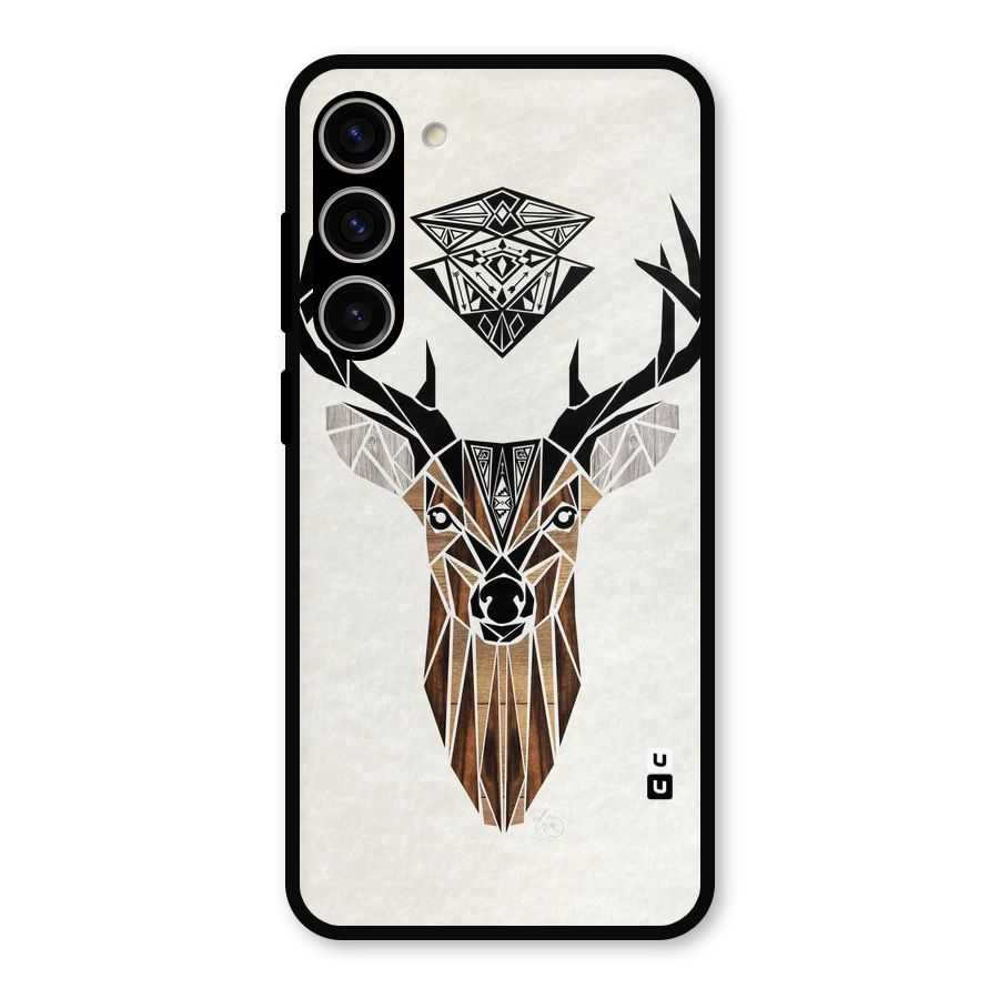 Aesthetic Deer Design Metal Back Case for Galaxy S23 Plus