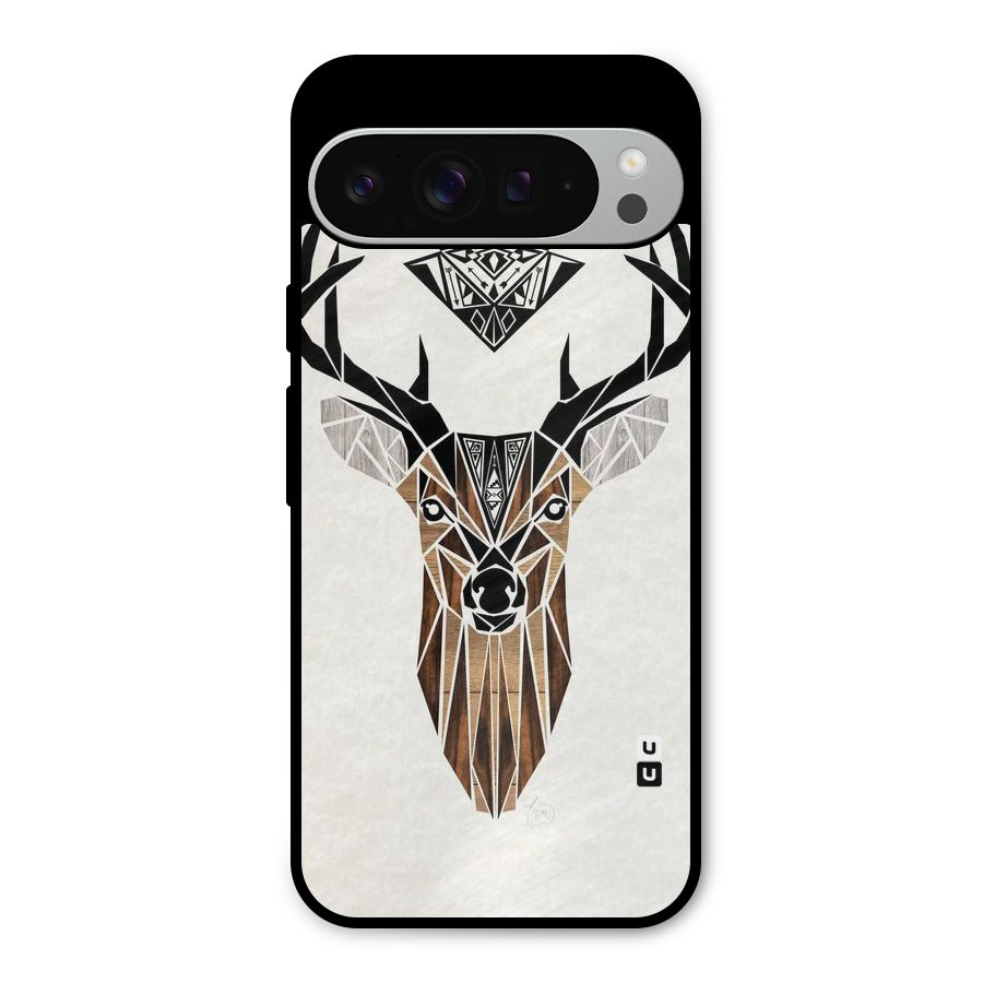 Aesthetic Deer Design Metal Back Case for Google Pixel 9 Pro XL