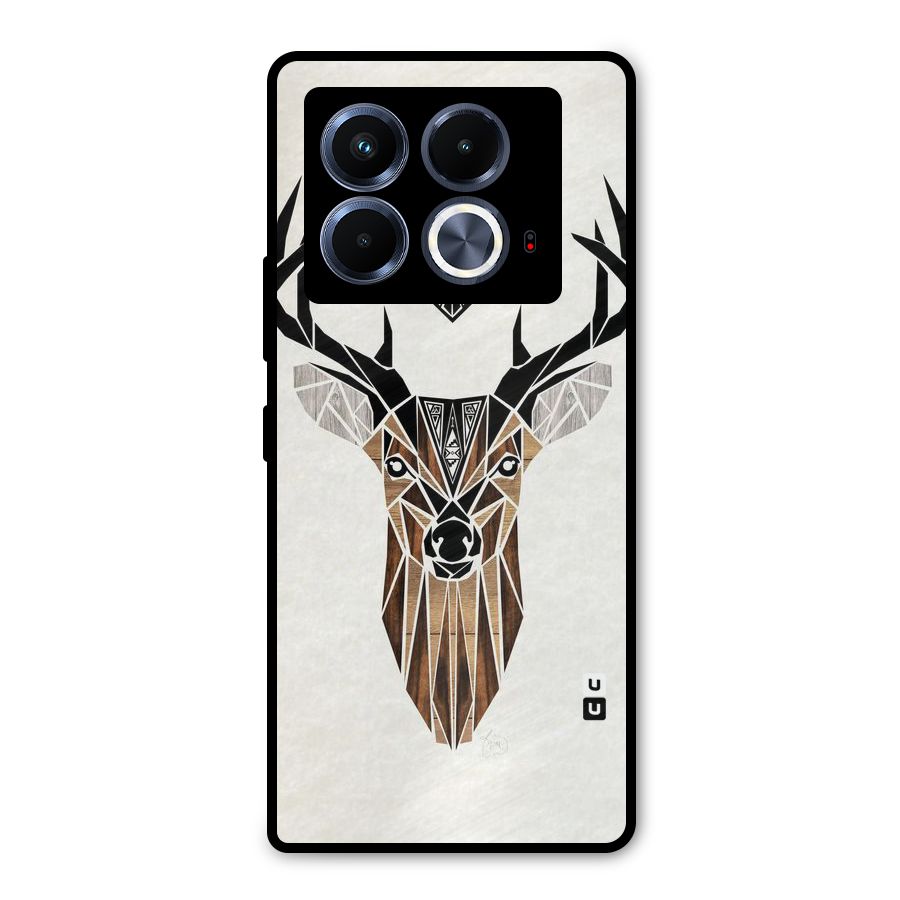 Aesthetic Deer Design Metal Back Case for Infinix Note 40 5G