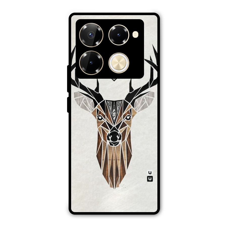 Aesthetic Deer Design Metal Back Case for Infinix Note 40 Pro