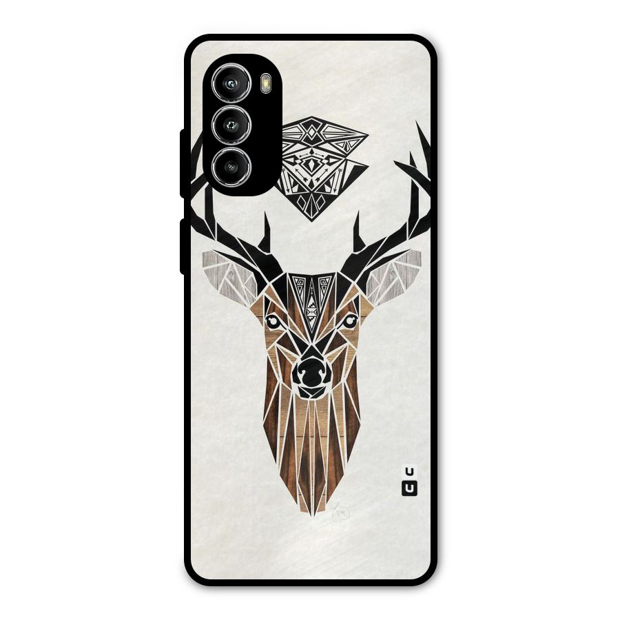 Aesthetic Deer Design Metal Back Case for Moto G52
