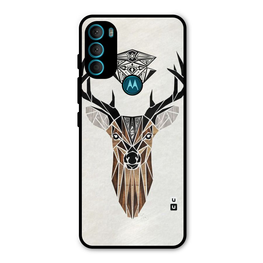 Aesthetic Deer Design Metal Back Case for Moto G71 5G