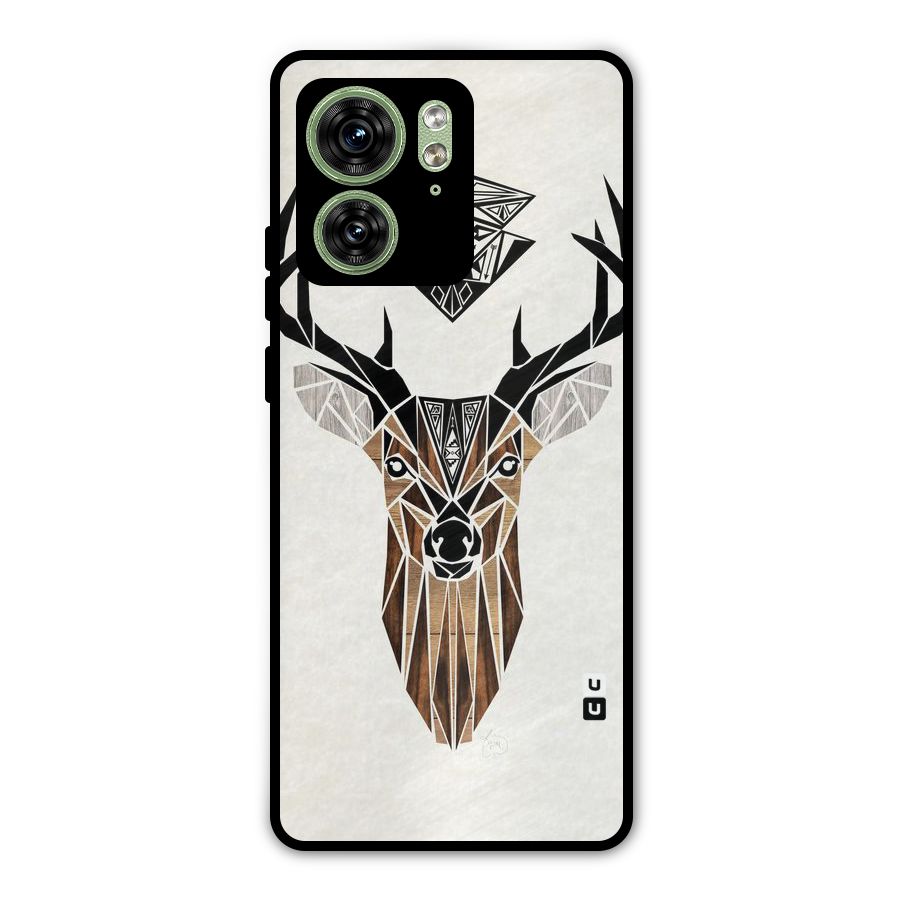 Aesthetic Deer Design Metal Back Case for Motorola Edge 40 5G